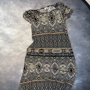 Jostar Vintage Tribal Print Dress Made in the USA Size Large